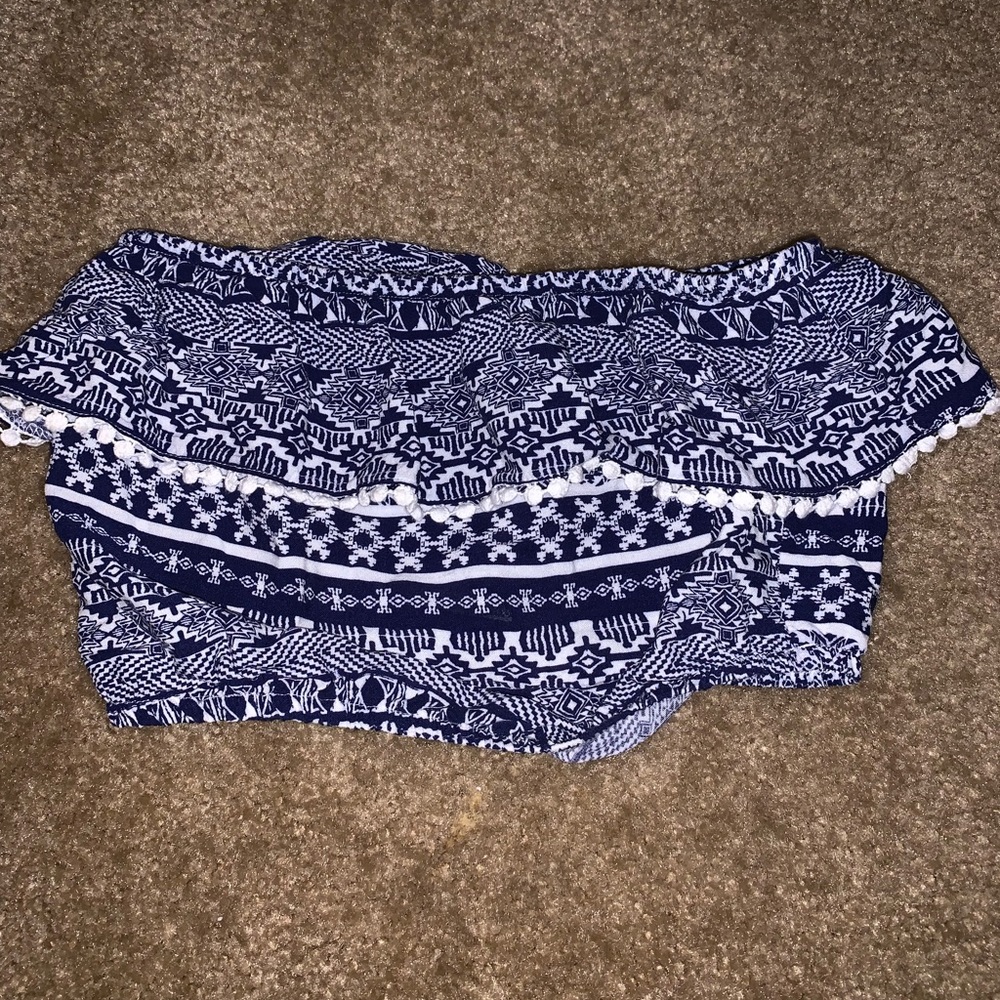 Strapless bandeau top
